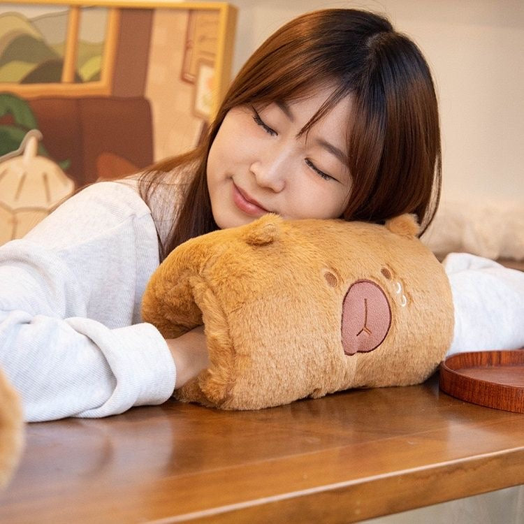 【Ahhkawaii】2023 New Capybara Plush Warm Hand Pillow, Perfect Gift for Girls