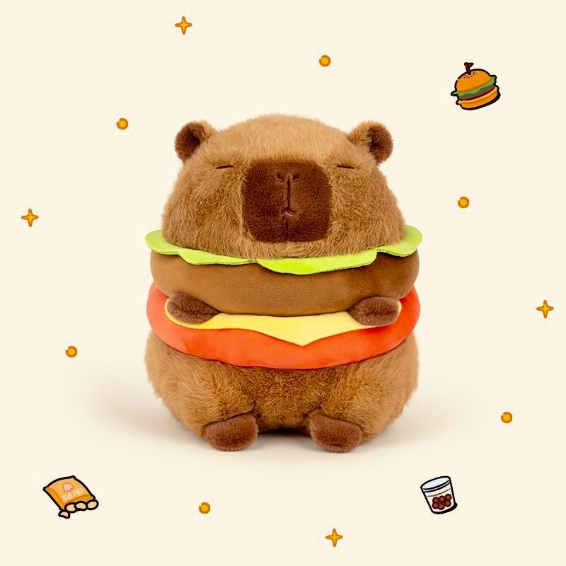 【Ahhkawaii】New Adorable Capybara Burger Plush Toy Gift