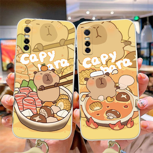 2023 New Capybara Hot Pot Silicone Phone Case