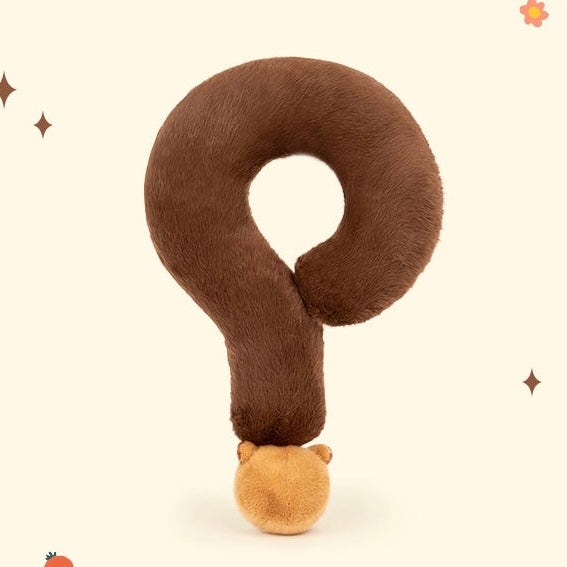 Mélodie Style Capybara Question Mark Sleeping Plush Pillow