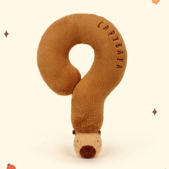 Mélodie Style Capybara Question Mark Sleeping Plush Pillow