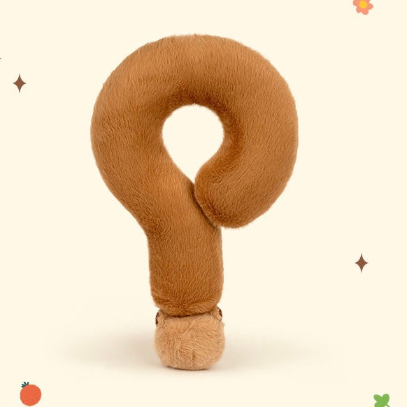 Mélodie Style Capybara Question Mark Sleeping Plush Pillow