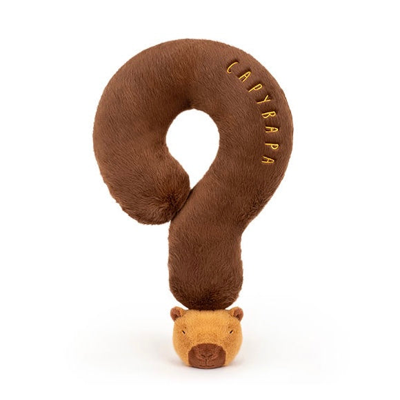 Mélodie Style Capybara Question Mark Sleeping Plush Pillow